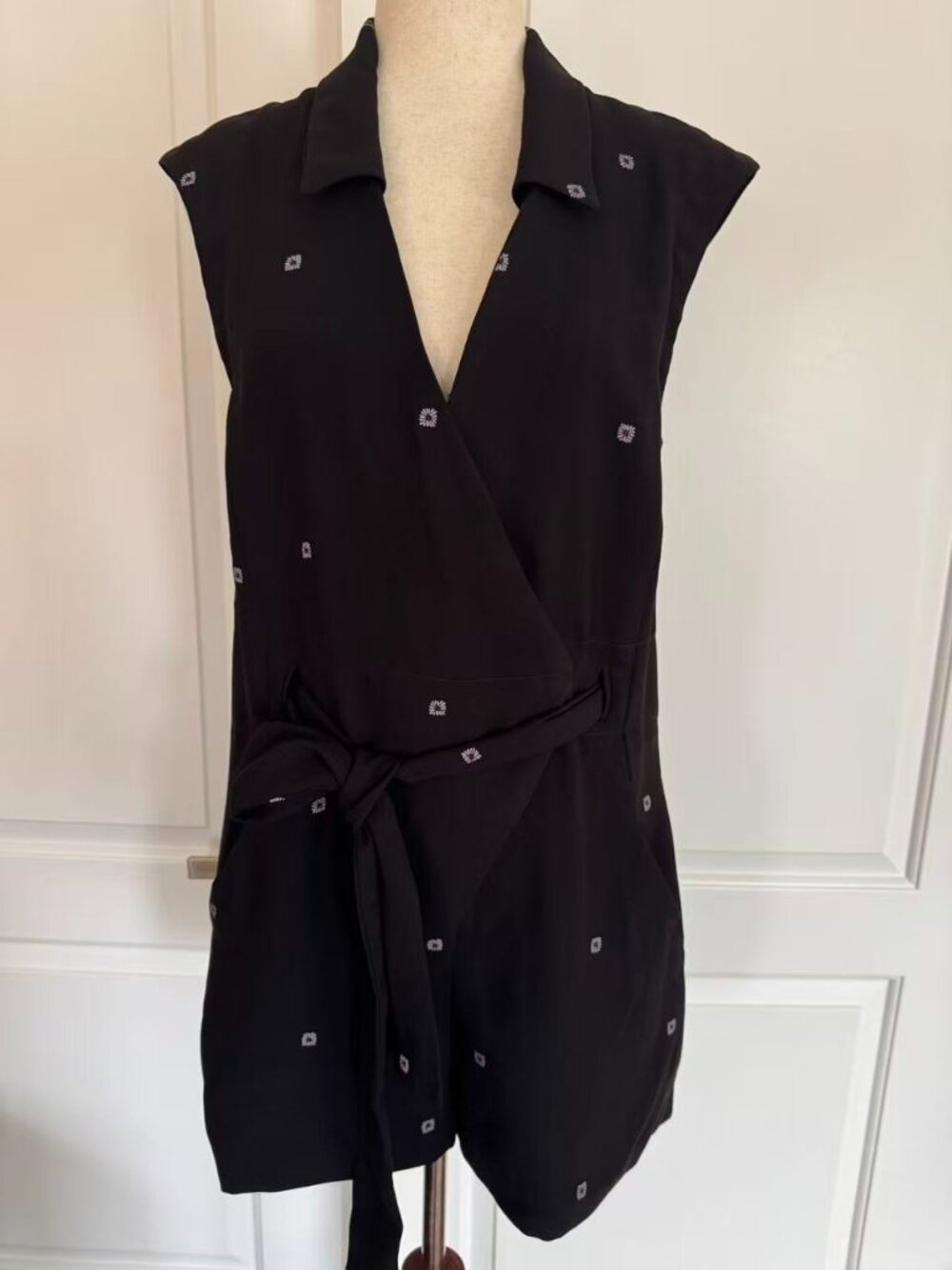 Opening Ceremony Black w/ small pattern jumpsuit, Sz M